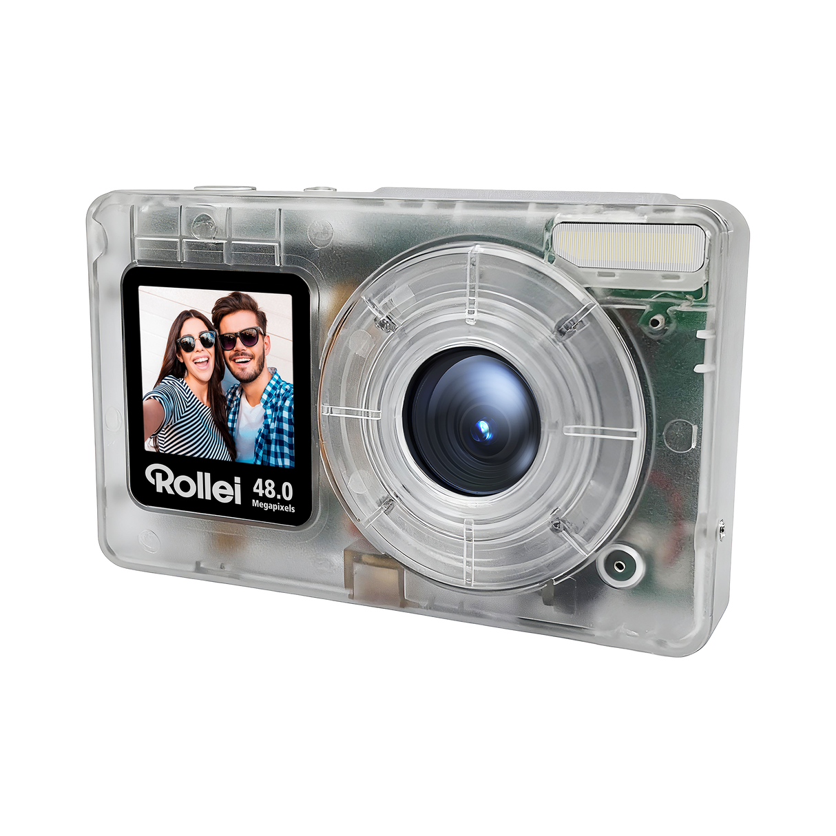 Compactline Pocket | Transparent Clear | 48 MP Digitalkamera mit 4K