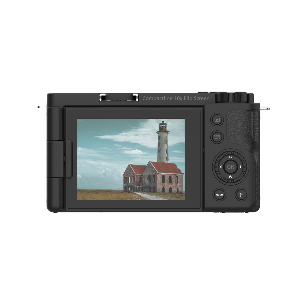 Compactline 10x Flip Screen | 64 MP Digitalkamera mit 4K