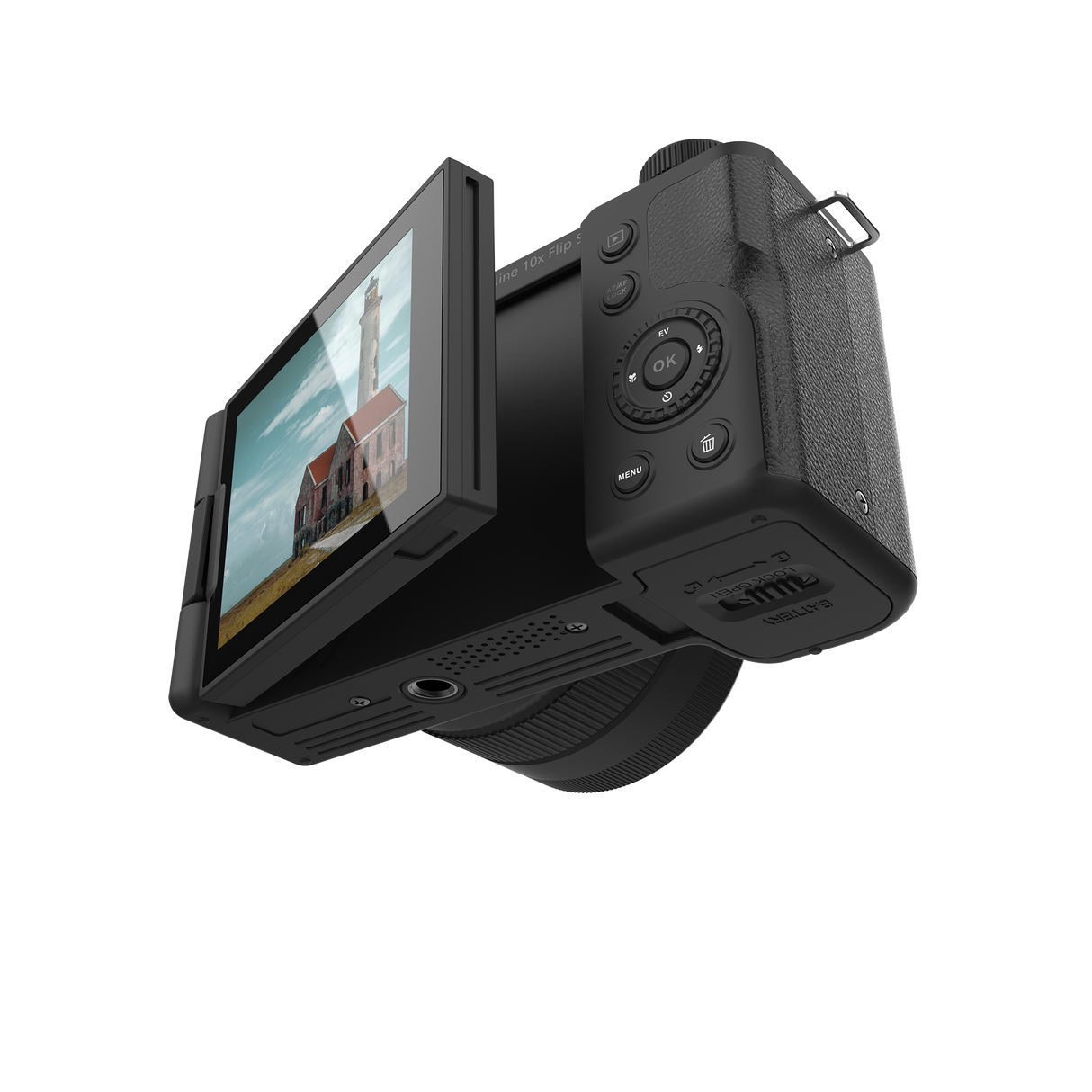 Compactline 10x Flip Screen | 64 MP Digitalkamera mit 4K