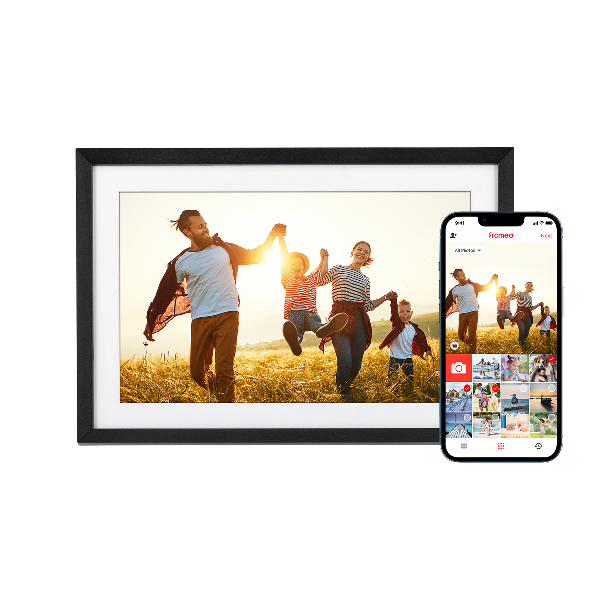 Smarter Bilderrahmen | 10,1" Diagonale | WiFi | Frameo App | Modell 107