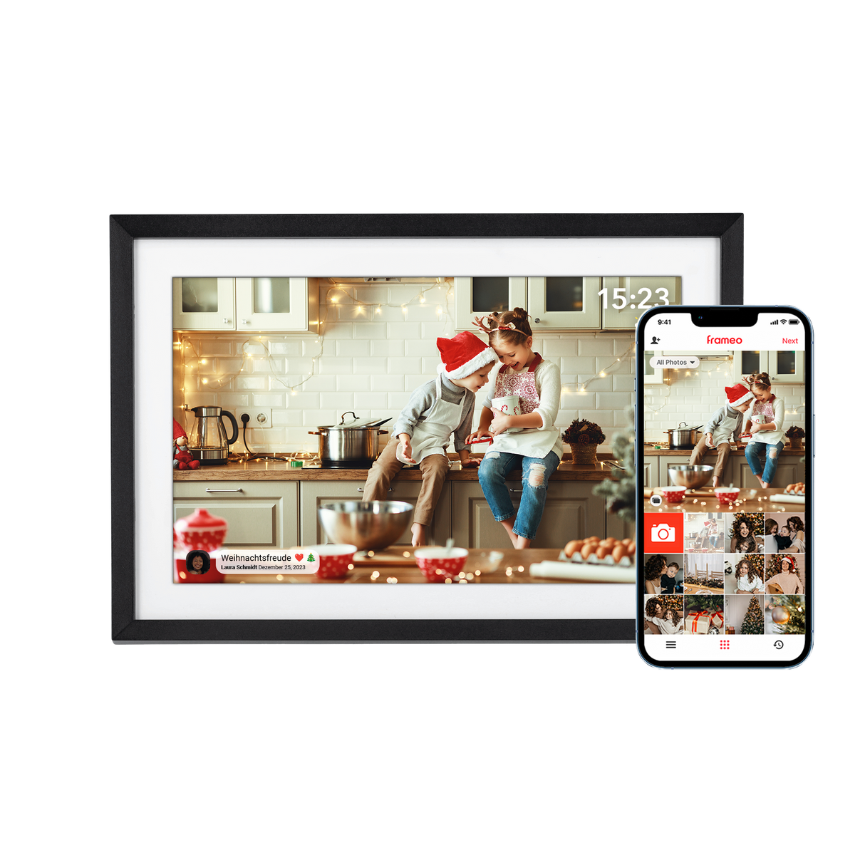 Smarter Bilderrahmen | 10,1" Diagonale | WiFi | Frameo App | Modell 107